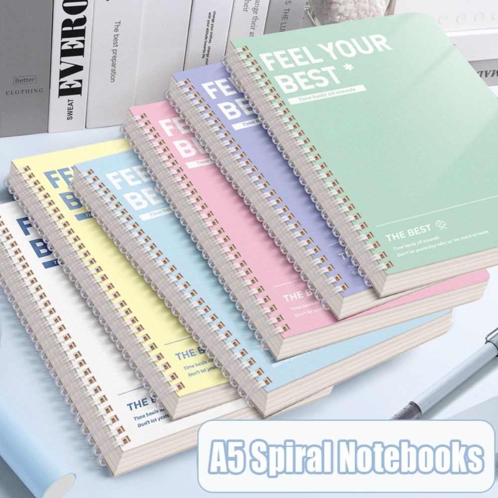 Fitness Journal Planner - 60 แผ่น/เล่ม สมุดโน้ตแบบสันเกลียว A5 คุณภาพสูง หน้ากระดาษแบบเจาะรู