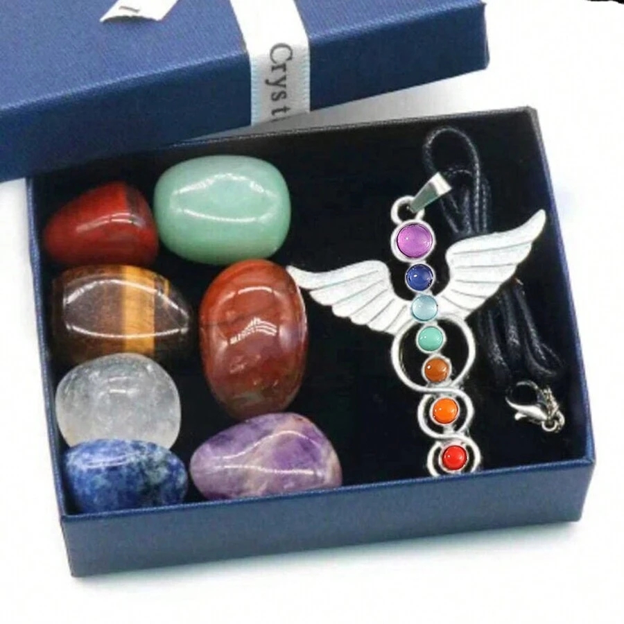 7 Chakras คริสตัลธรรมชาติอัญมณ - Healing Crystal Set บทวิจารณ์และราคา