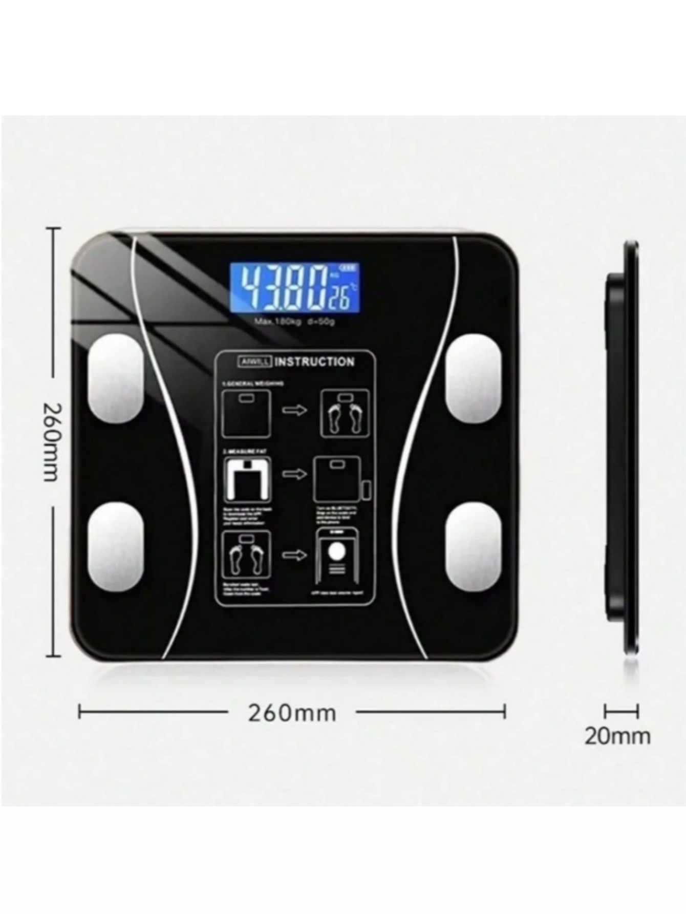 เครื่องชั่งน้ำหนักดิจิตอลอัจฉร - Digital Body Weight Scale บทวิจารณ์และราคา